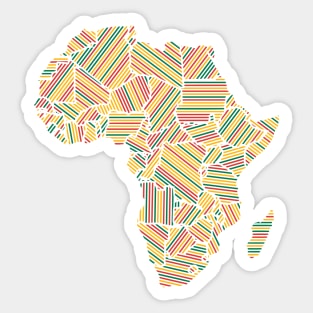 Love Africa African Print Stick Pattern Map Sticker